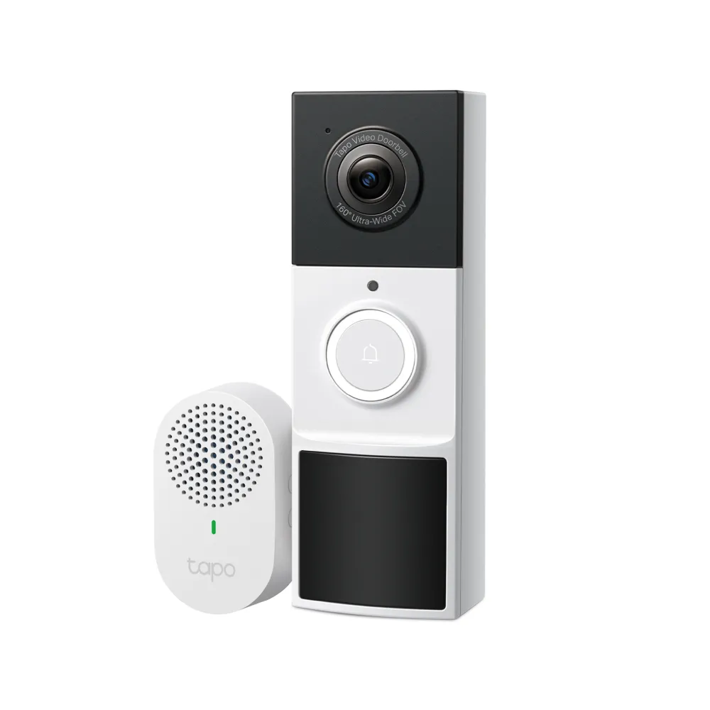 【TP-Link】Tapo D210 2K 300萬畫素 AI智慧無線視訊門鈴(全彩夜視/160°超廣角全身入鏡/支援512GB)