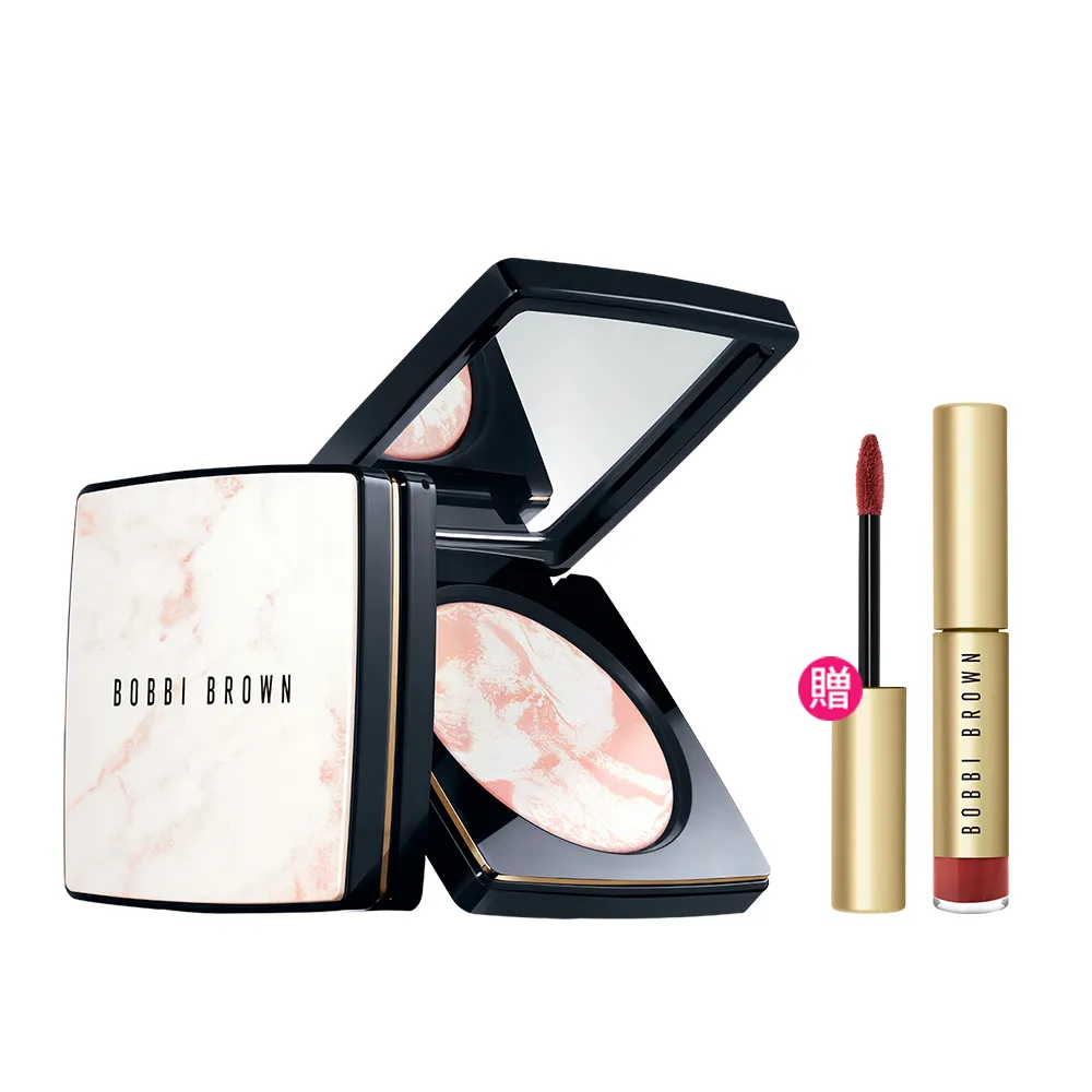 【Bobbi Brown 芭比波朗】大理石粉嫩蜜粉餅(控油x提亮 2合一 / 12hr鎖妝/毛孔瑕疵秒霧化)
