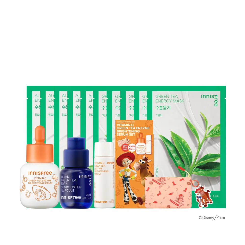 【innisfree】早C晚A PDRN水光緊緻絕配進階組(美白淡斑+毛孔緊緻精華)