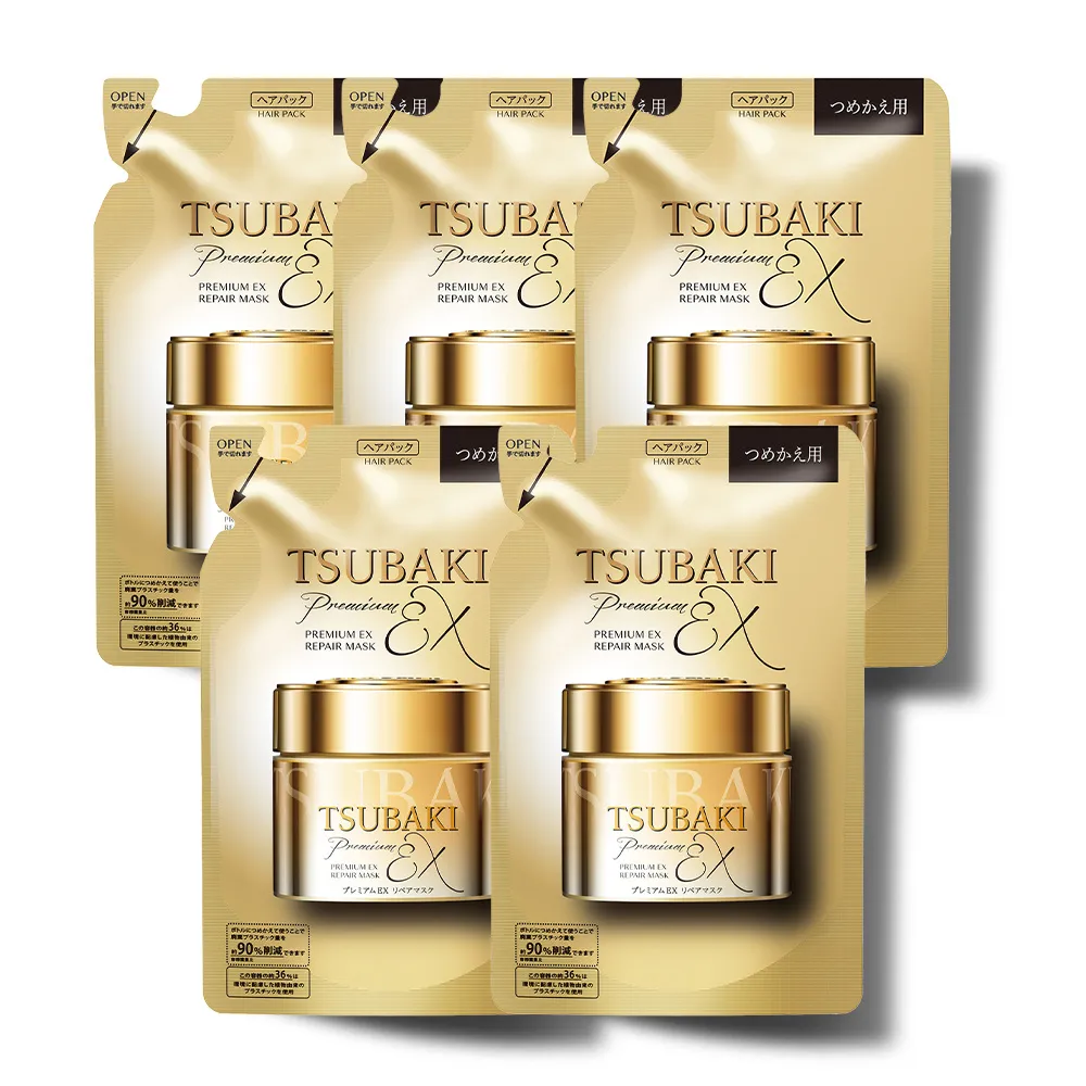 【TSUBAKI 思波綺】金耀瞬護髮膜EX補充包 150g(5入組)