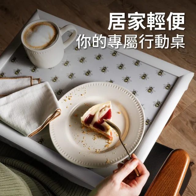 【CreativeTops】英國 軟墊膝上托盤 鄉村蜜蜂 / 端盤 膝上桌 懶人膝上桌板