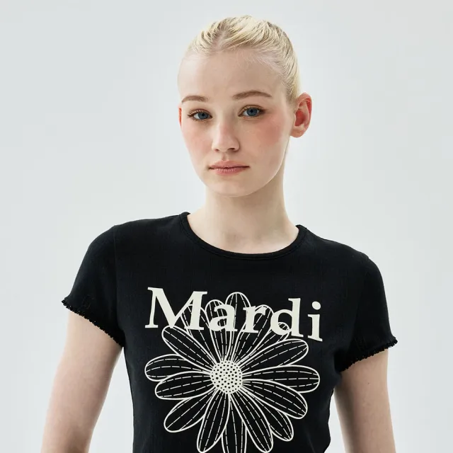 【MARDI MERCREDI】印花短TEE 經典小雛菊 鏤空刺繡 修身 SLIM FIT TOP EYELET FLOWERMARDI