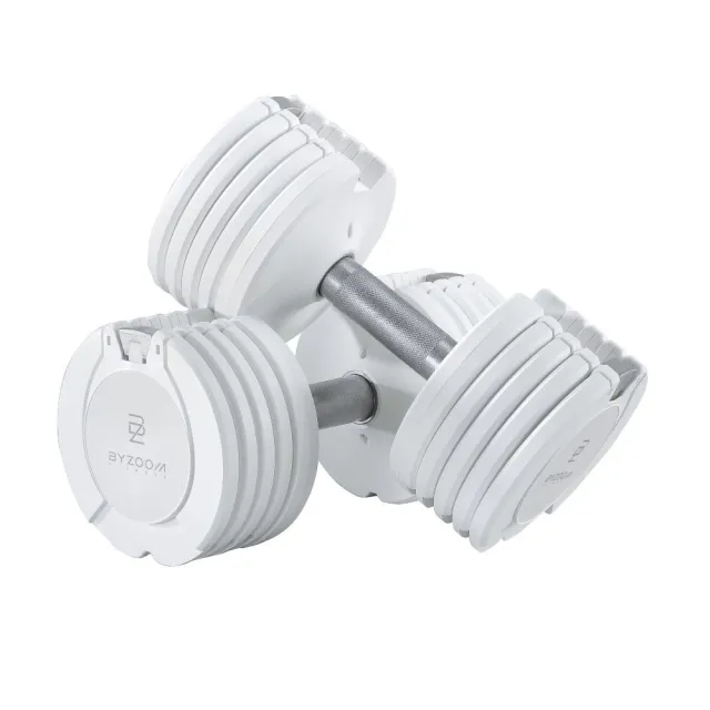 【BYZOOM FITNESS】Pure Series 10kg(22lb) 5段重量可調式啞鈴 白/黑二色 單入