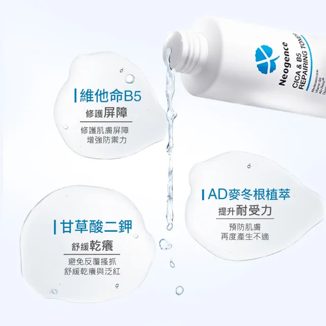 【Neogence 霓淨思】積雪草B5舒敏修護化妝水150ml 2入