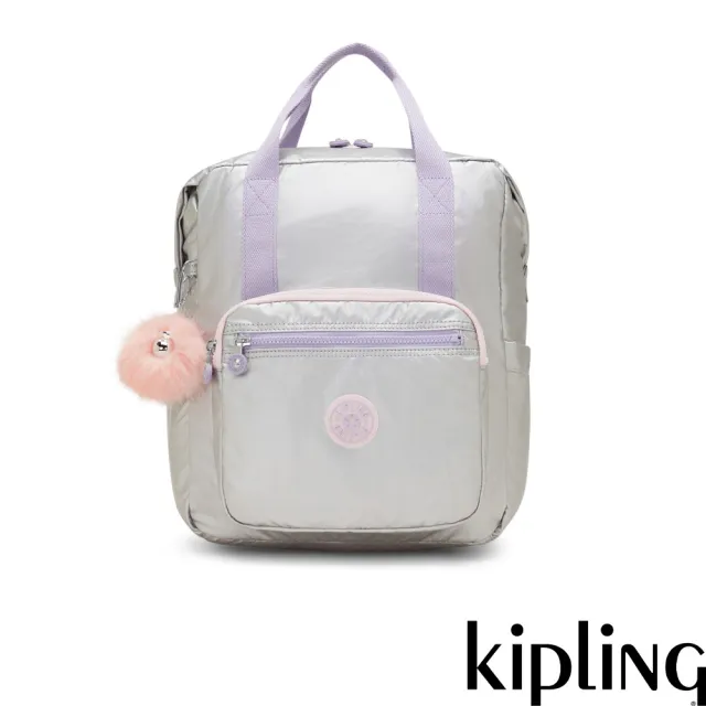 【KIPLING】金屬銀機能手提後背包-BUDDY 女包