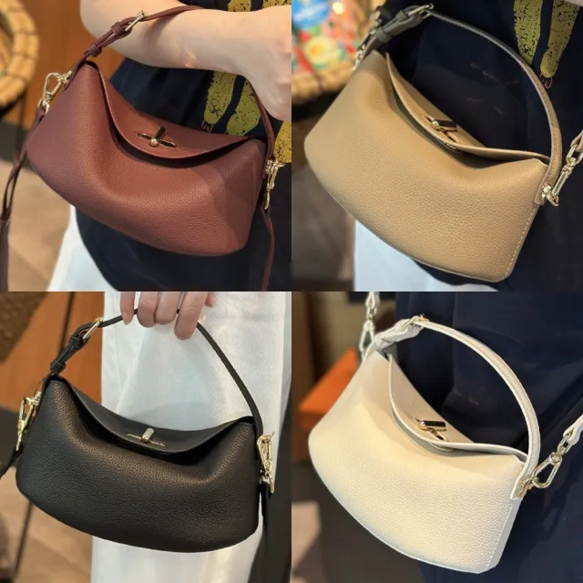 【巴黎精品】雙11現貨限搶 真牛皮側背包真皮包包單肩背包托特包手提包隨身女包包(月牙包設計款9款v1bt63)