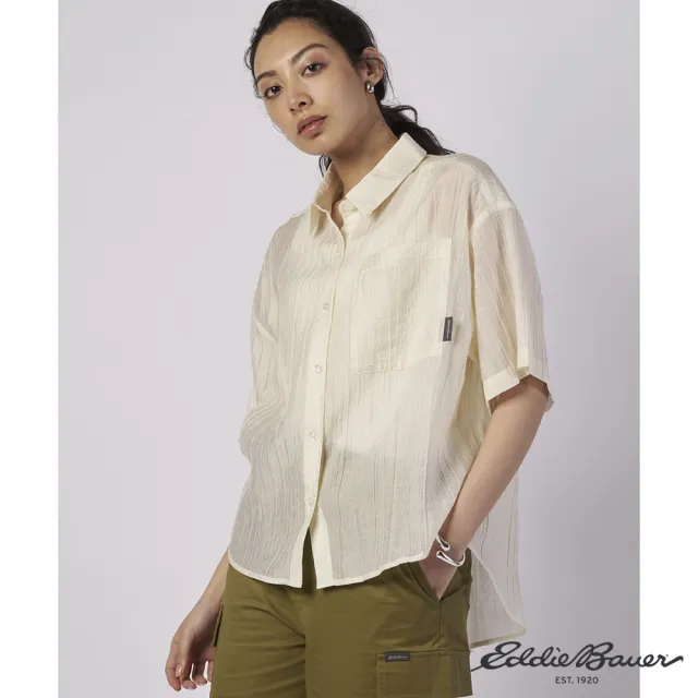 【Eddie Bauer】JAPAN EDITION 女性輕量透膚上衣 米色 E-5WSA-1819
