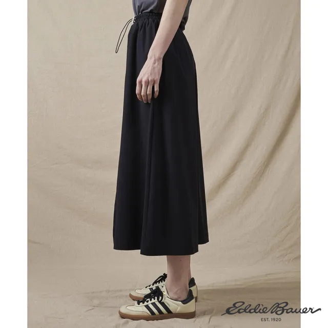 【Eddie Bauer】JAPAN EDITION 女性休閒抽繩長裙 黑色 E-5SKA-1810