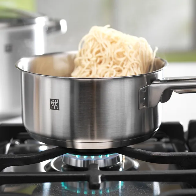 【STAUB】檸檬黃琺瑯鑄鐵飯鍋16cm+Joy不鏽鋼單柄鍋16cm(德國雙人牌集團官方直營)