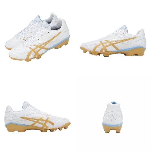 【asics 亞瑟士】棒壘球鞋 Star Shine 3 男鞋 女鞋 白 皮革 輕量 入門款 運動鞋 1123A033104