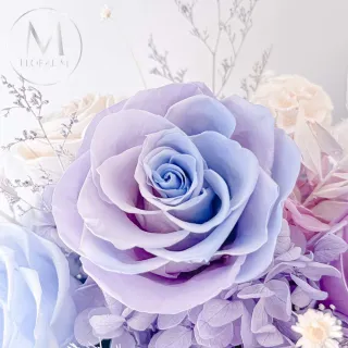 【Floral M】永生花禮宇宙星空玫瑰贈香氛油(乾燥花/永生花/情人節花禮/告白禮物/生日禮物/開幕花禮)
