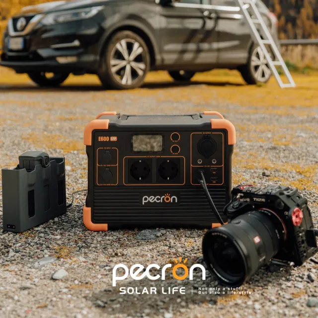 【Pecron】性能小鋼炮行動電站+收納袋 1200W/614Wh E600LFP 行動電源 車宿露營儲能 磷酸鐵鋰 防災備電