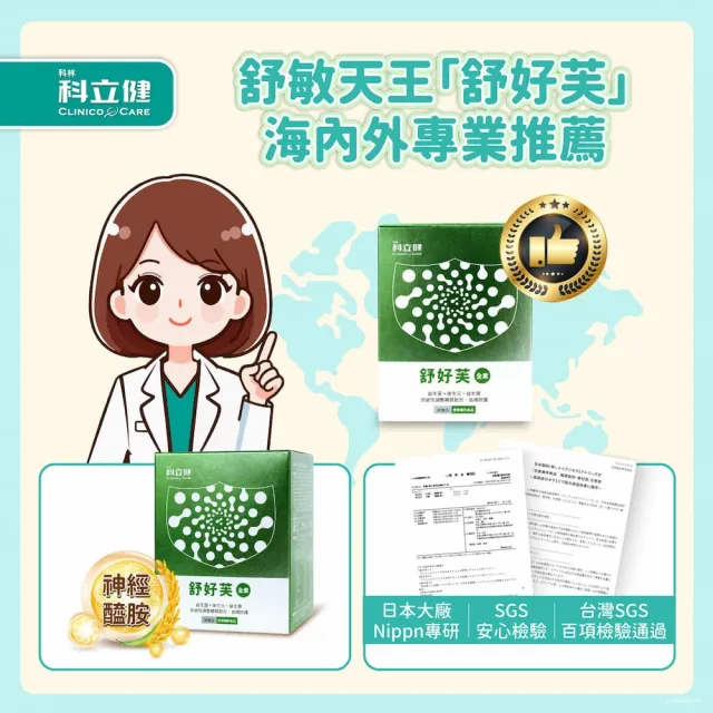 【Clinico Care 科立健】舒好芙粉包 30包X2盒(調整體質 後生元 益生菌 神經醯胺 專利舒敏菌株 賽洛美 全素)