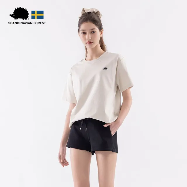 【SCANDINAVIAN FOREST 北歐小刺蝟】抗皺親膚柔滑奶油棉T (立體繡章) T恤 棉t 素t tshirt 男T 女T 厚磅