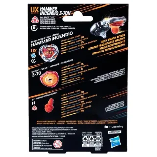 【TAKARA TOMY】戰鬥陀螺X UX-02 惡魔戰錘 地獄之錘 3-70H 含一組發射器 (美版)