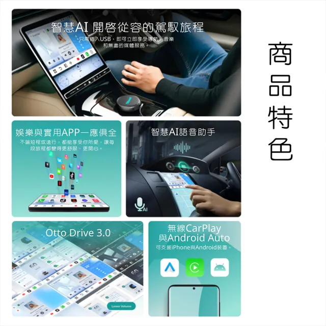 【ottocast】ottocast OttoAIbox P3 PRO CarPlay轉安卓系統(不含安裝)車麗屋