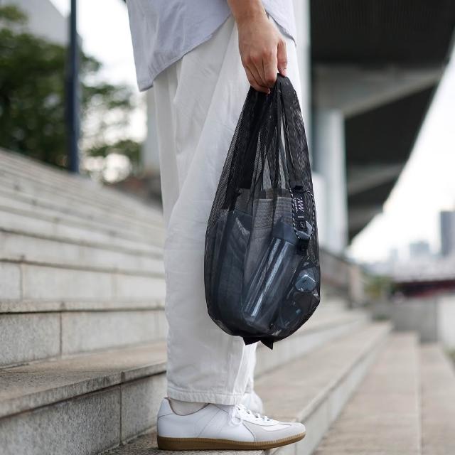 【SHUPATTO】官方直營水滴型型戶外系列秒收環保時尚網袋-小-多色(9L/環保袋/啪啪包/購物袋)