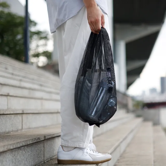 【SHUPATTO】官方直營水滴型型戶外系列秒收環保時尚網袋-小-多色(9L/環保袋/啪啪包/購物袋)