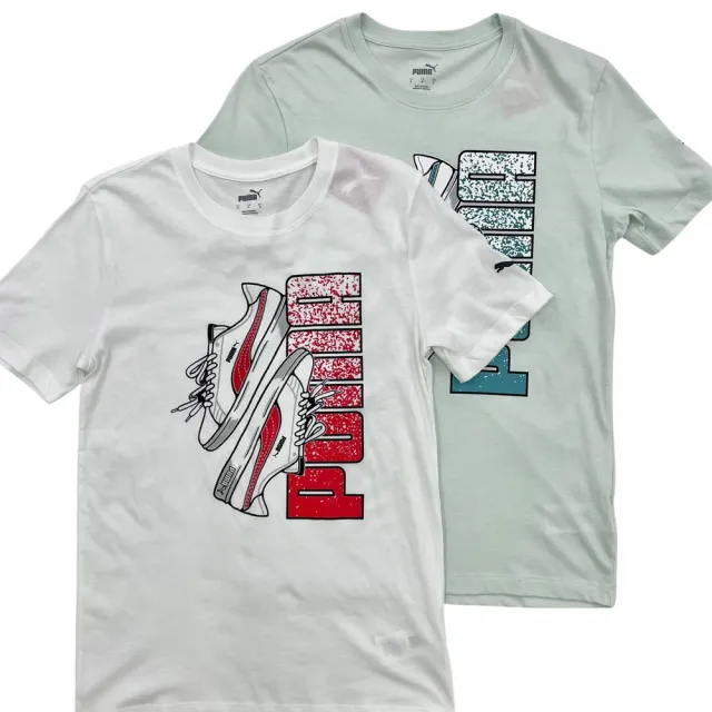 【PUMA】Puma  球鞋設計 短T 現貨 大尺碼 純棉 彪馬 短袖 T恤 保證正品(短袖9208CY3)