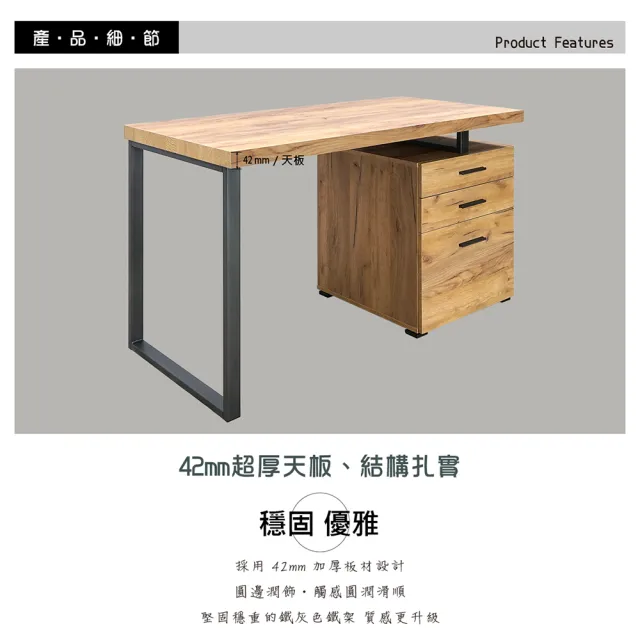 【康迪仕】電腦書桌(辦公桌/黃金橡木色/ DIY組合家具)