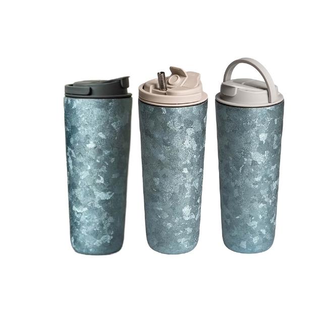 【Titanium 鈦造】純鈦跳跳杯 晶鈦系列-水嵐青 800ml (鈦保溫杯 保溫瓶 台灣鈦杯 鈦金屬 長效保溫 環保杯)