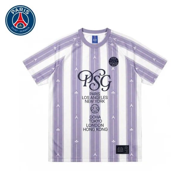 【FANATICS】PSG JERSEY INSPIRED STRIPE S/S TEE PURPLE  巴黎聖日耳曼 紫 足球衣 球衣 短袖上衣 T恤