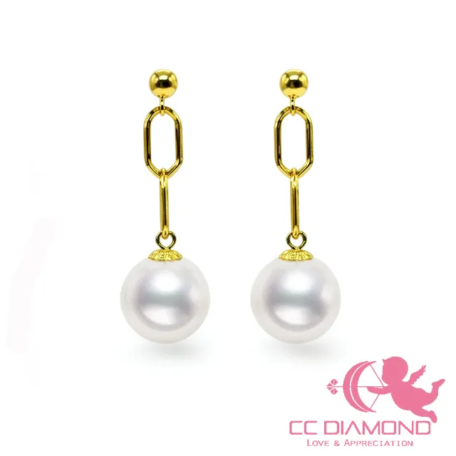 【CC Diamond】18K金 日本AKOYA珍珠耳環(8.5-9mm)