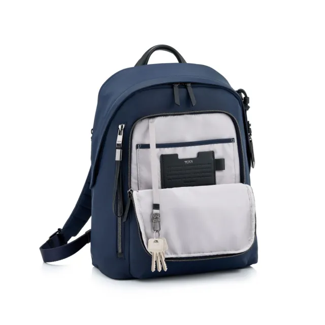 【TUMI】Voyageur Halsey 14 吋筆電都會休閒後背包 - 墨/黑