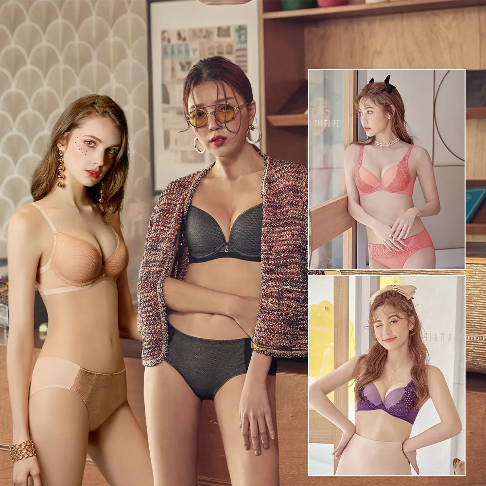 【瑪登瑪朵】4件組-身呼吸透氣包覆內衣  B-E罩杯