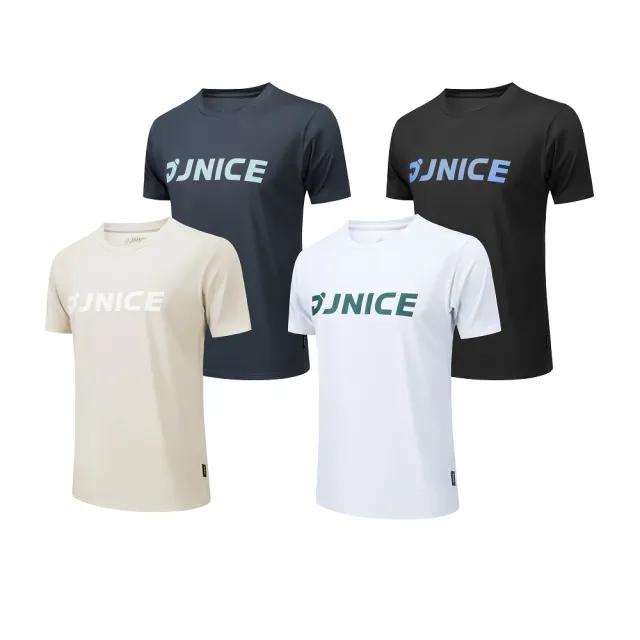【JNICE 久奈司】LOGO TEE 中性版型 T-shirt T恤 排汗衣 運動服 果凍衣(白)