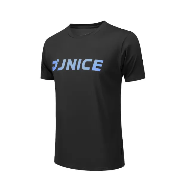 【JNICE 久奈司】LOGO TEE 中性版型 T-shirt T恤 排汗衣 運動服 果凍衣(黑)