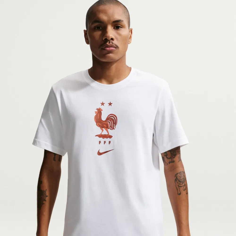 【NIKE 耐吉】短袖上衣 男 FFF M NK CREST TEE T恤 足球 世界盃 法國隊 白 (IH2181100)