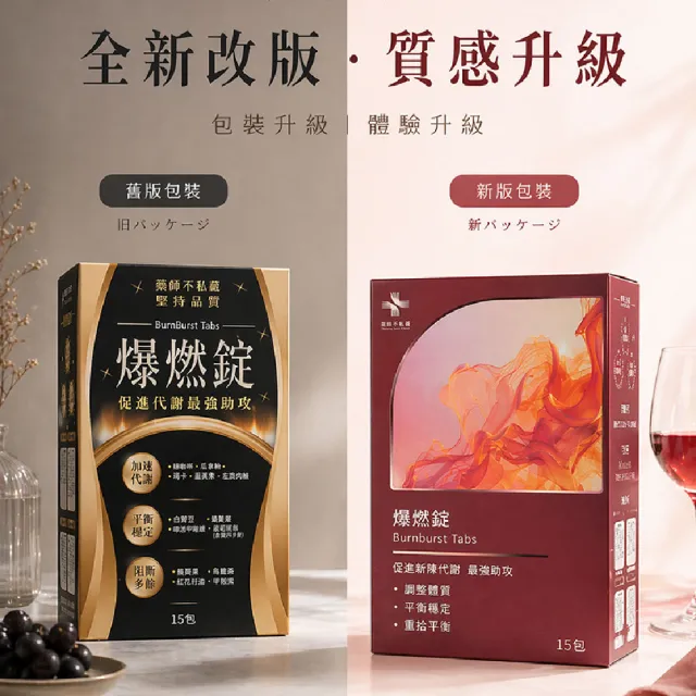 藥師不私藏 爆燃錠 促進代謝配方 餐前運動補給 4錠x15包/盒 (全新包裝)