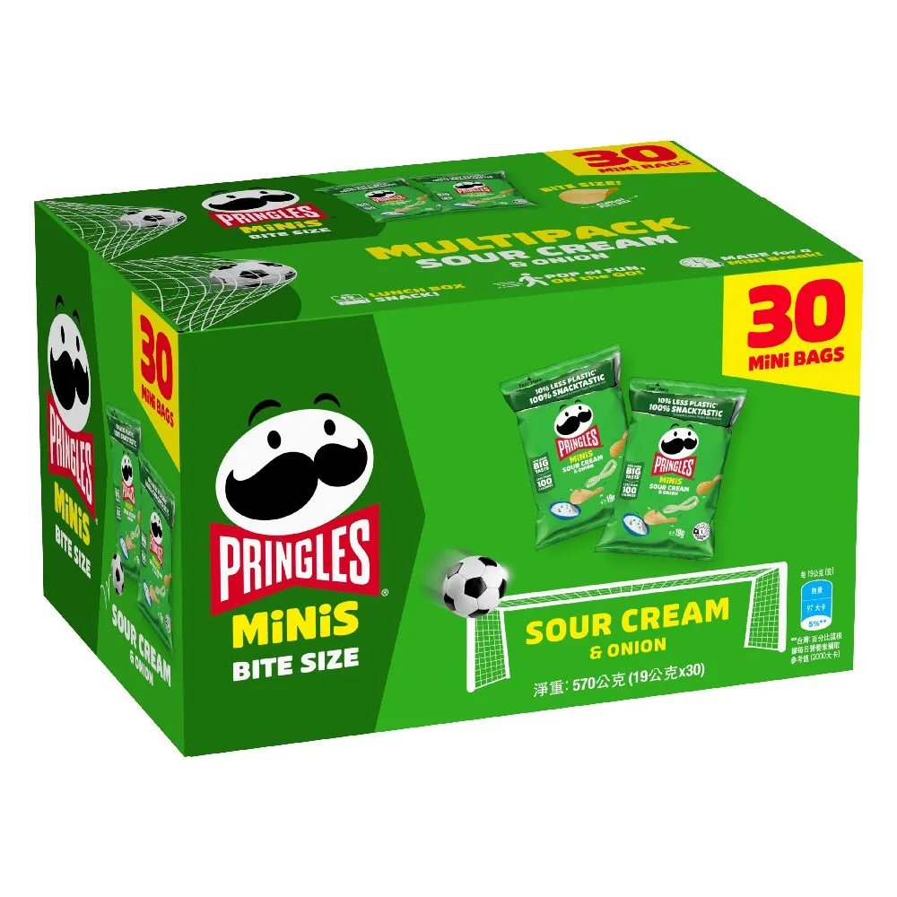 【Pringles 品客】品客洋芋片MINIS 洋蔥19公克X30包(世足特規版)