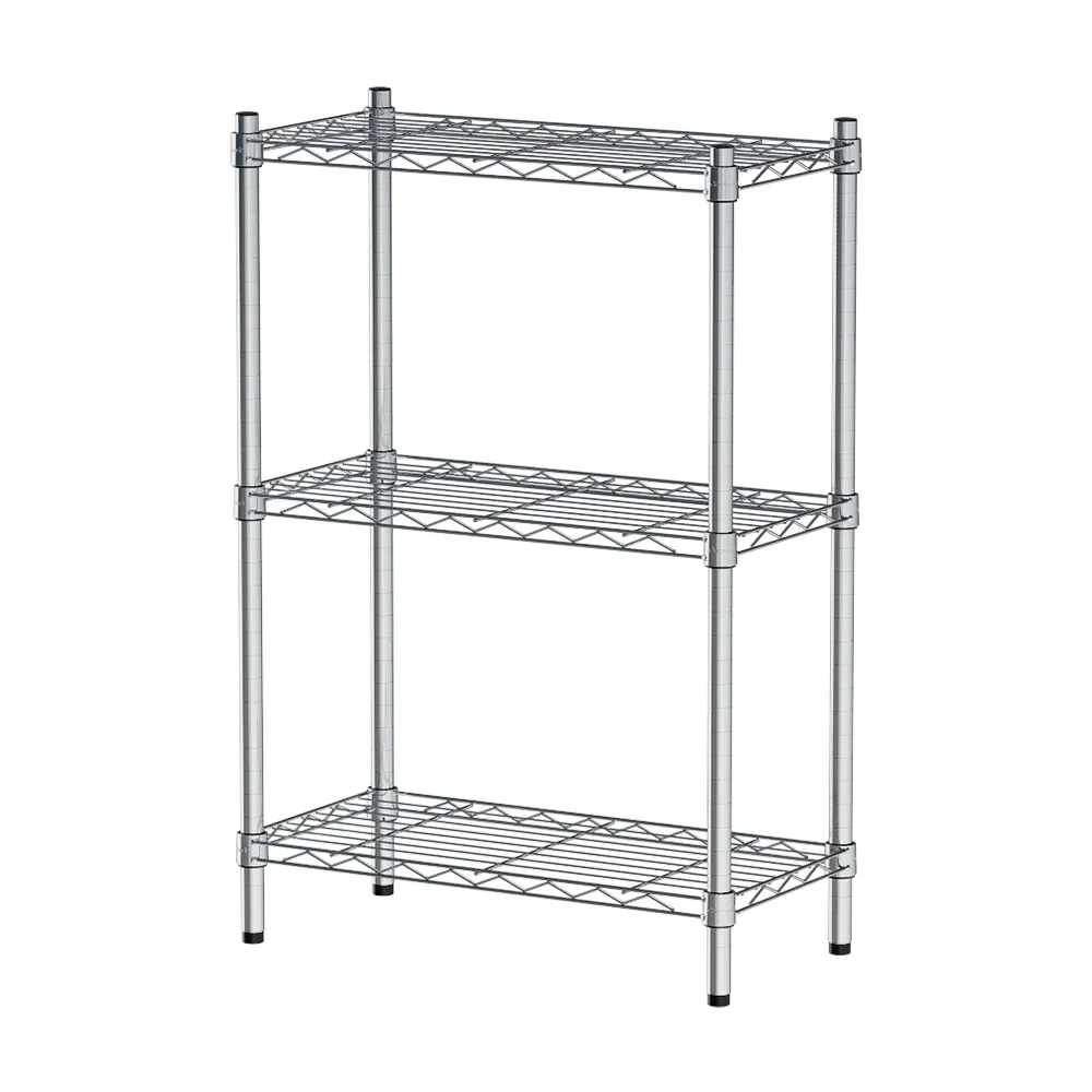 【dayneeds 日需百備】輕型 60x30x90公分電鍍（鎖管）三層架(鐵力士架/收納層架/鞋架/展示架/層架/鐵架)