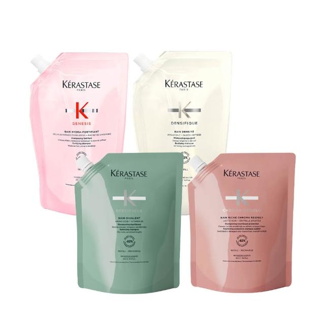 【KERASTASE 巴黎卡詩】髮浴補充包 500ml (多款任選/豐盈/護色/油水平衡)