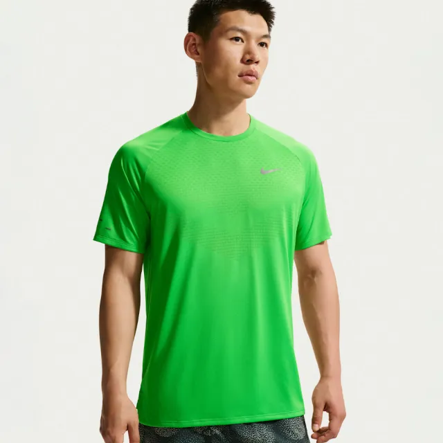 【NIKE 耐吉】短袖上衣 男 T恤 運動 慢跑 AS M NK DFADV STRIDE SS TOP 綠 HV5204-329