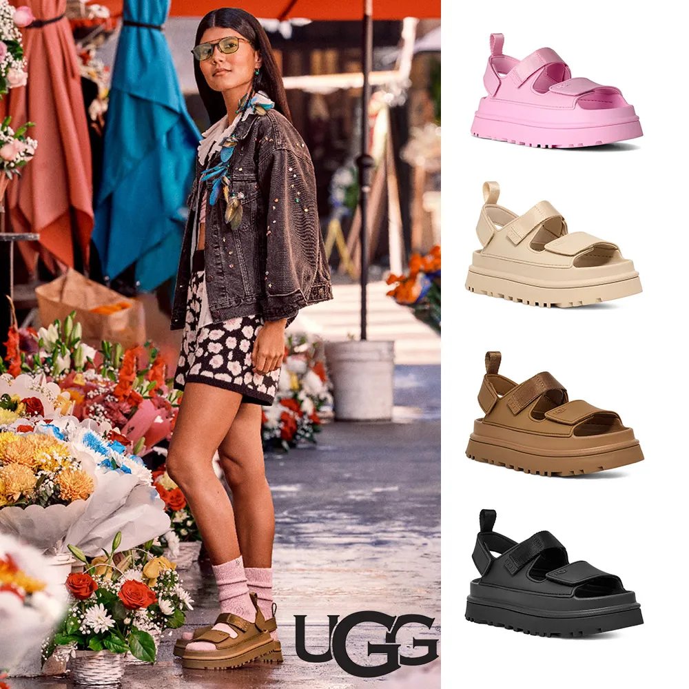 【UGG】涼鞋女鞋 厚底涼鞋 GoldenGlow 多款任選 UG1152685PKD UG1152685SSAL UG1152685BRWN UG1152685BLK