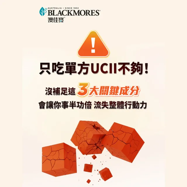 【BLACKMORES 澳佳寶】蓋優力 雞軟骨UC-II三效迷你嚼錠 3入組(共90錠)