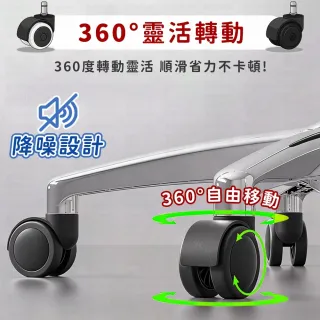 【愛Phone】PU輪 辦公椅輪子 煞車輪 靜音輪 電腦椅輪子 塑膠輪 推車輪 萬向滾輪 黏貼式萬向滑輪 滑輪 腳輪