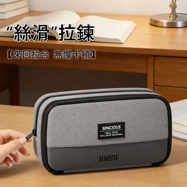 【Yurm】磁吸站立式大容量筆袋 學生多功能文具盒 翻蓋直立鉛筆盒 11層網格分類收納 一秒變筆筒 開學用品