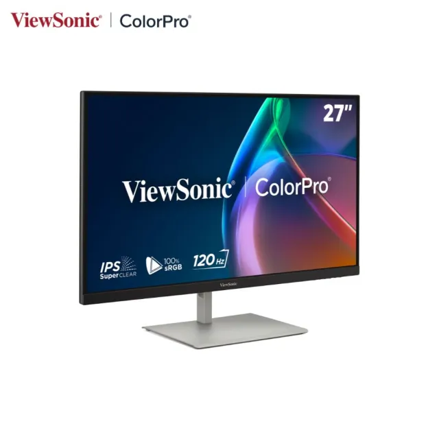 【ViewSonic 優派】VP2766-2K 27型IPS 2K 120Hz廣色域專業設計繪圖(內建喇叭/可旋轉/Type-C/Pantone)