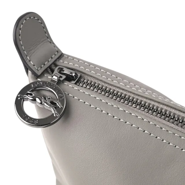 【LONGCHAMP】Le Pliage Xtra 牛皮革側肩包(斑鳩灰)M