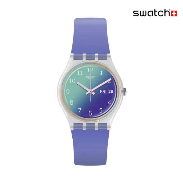 【SWATCH】ULTRALAVANDE 經典手錶/太陽光譜折射錶盤/男錶/女錶/瑞士製造 GE718(34mm)
