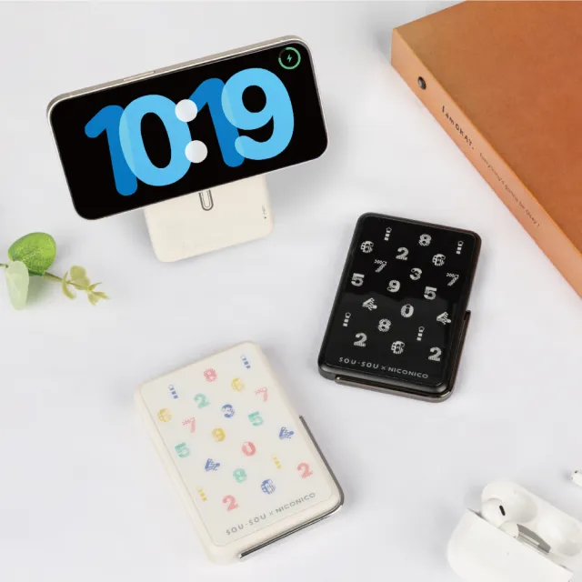 【NICONICO】SOU・SOU 聯名款 輕薄磁吸行動電源5000mAh