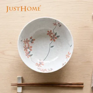 【Just Home】日本製美濃燒櫻花陶瓷麵碗3件組-6.5吋/7.5吋可選(可微波 碗 碗盤 麵碗 湯碗 丼碗)