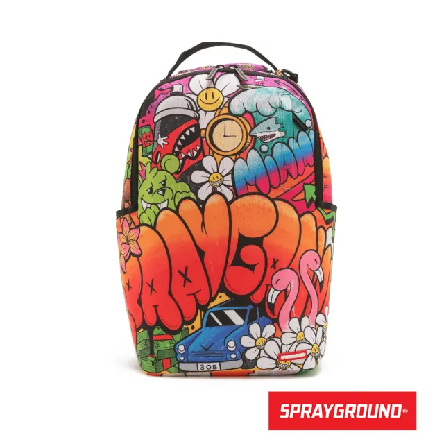【SPRAYGROUND】街頭塗鴉大容量後背包(花色)