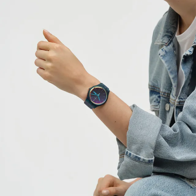 【SWATCH】FADE TO PINK 太陽光譜折射錶盤/經典手錶/男錶/女錶/瑞士製造 SO29N707 (41mm)