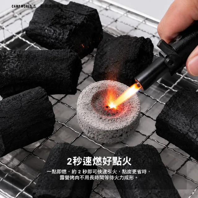 【逐露天下】耐燒速燃果木炭 1盒10包100顆 露營木炭 烤肉燃料 速燃起火 低煙少味 逐露天下