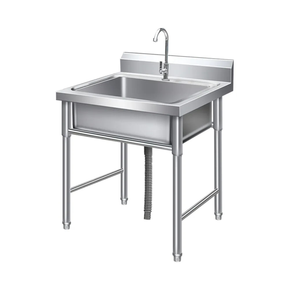 G沐君店】商用水槽60*60*80 單槽加寬X導流設計(廚房水槽不鏽鋼水槽洗碗 